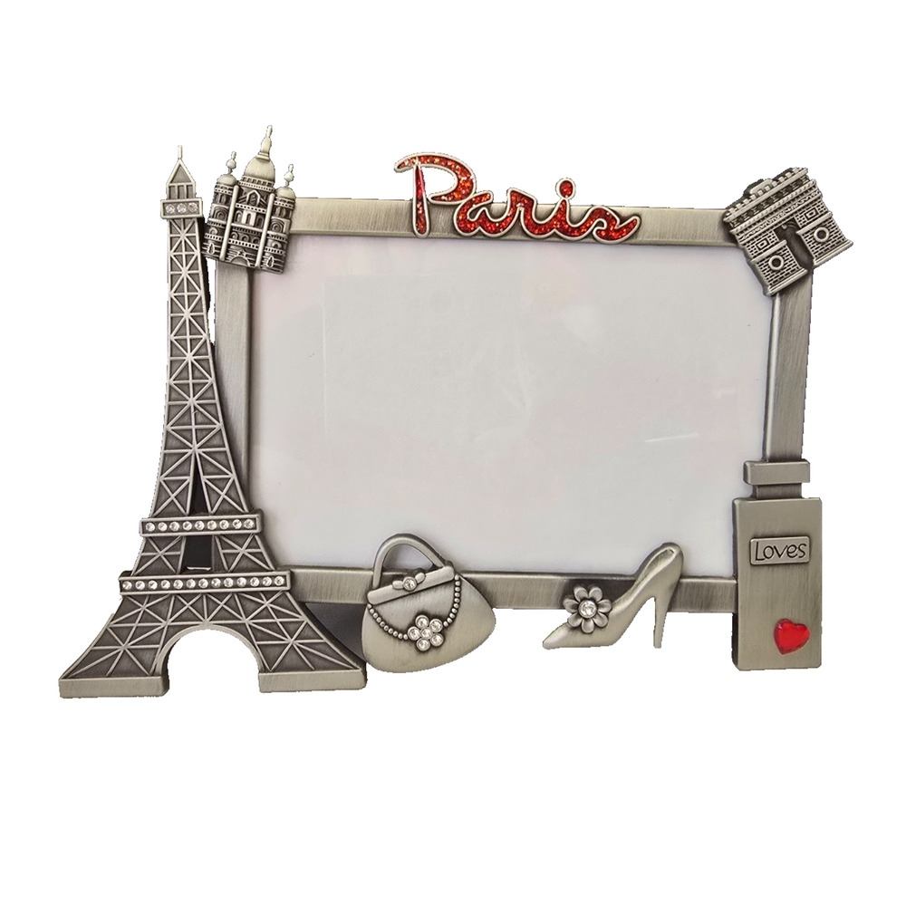 Paris 3D w/Rystones 4"x6" Iconic Photo Frame